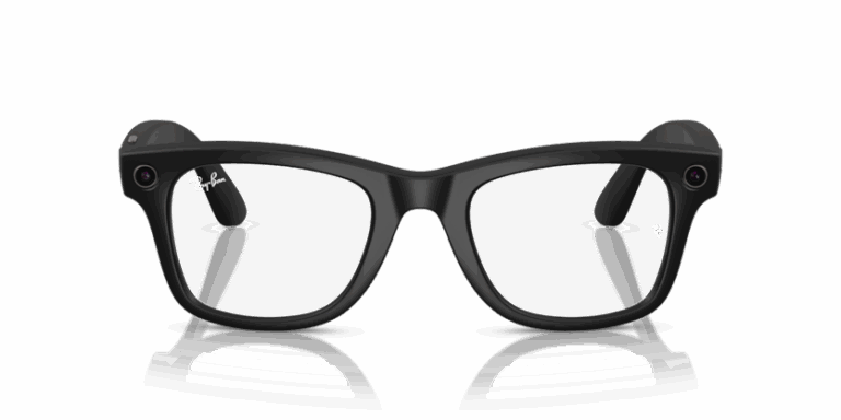 RW 4006 META WAYFARER MATTE BLACK Clear to Graphite Green Transitions®