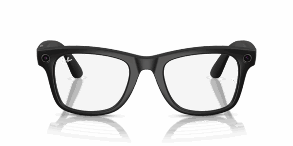 RW 4008 META WAYFARER LARGE MATTE BLACK Clear to Graphite Green Transitions®