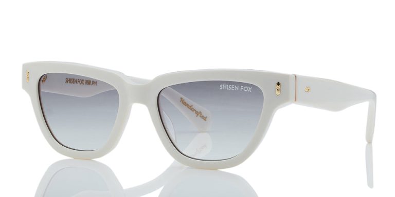 SHISEN FOX HIMIKO WARM WHITE SUNGLASS - Gallery Image