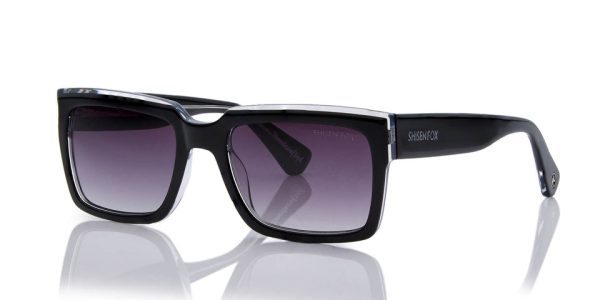 SHISEN FOX KOKORO BLACK CRYSTAL SUNGLASS - Gallery Image