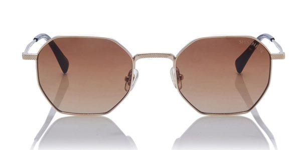 SHISEN FOX OKITA LIGHT GOLD SUNGLASS