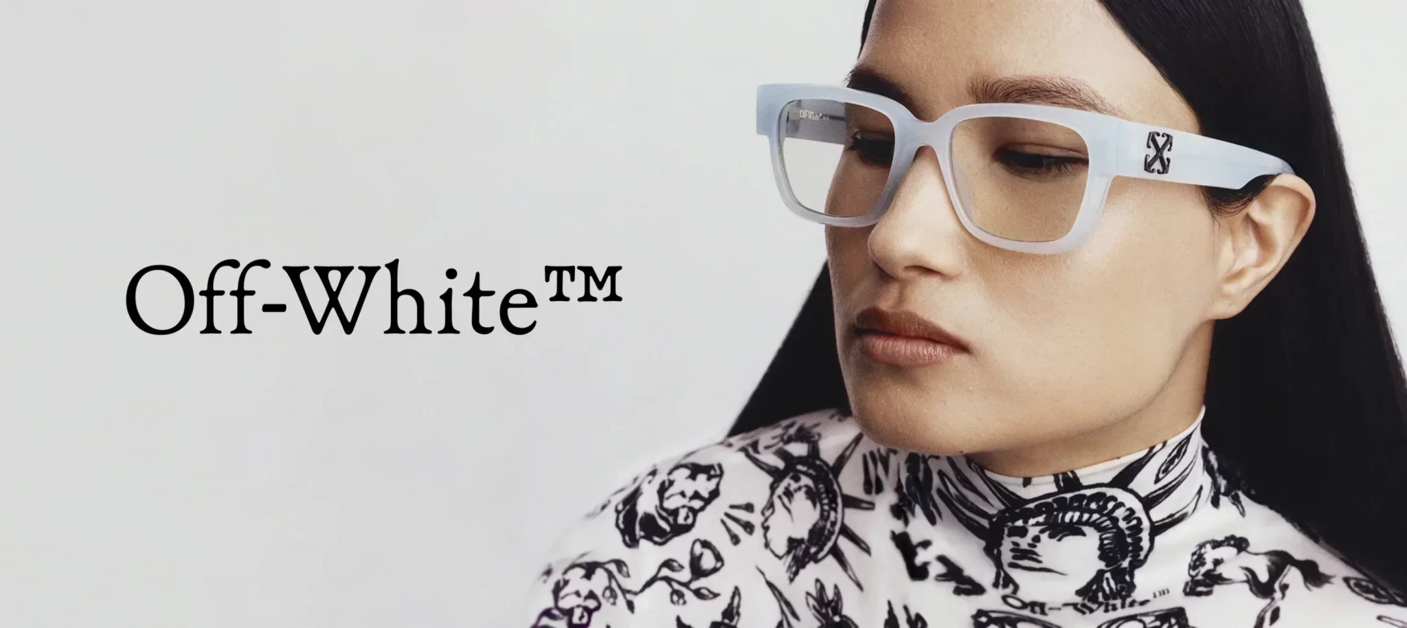 Off-White is a globally renowned luxury streetwear fashion house founded by designer Virgil Abloh in 2012. The brand redefines high-end fashion and eyewear with an urban, industrial-inspired edge, featuring architectural silhouettes, geometric angles, and statement detailing like their signature interlocking arrow logo.